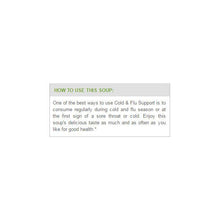 Load image into Gallery viewer, Cold &amp; Flu Support Soup - Vegetarian Lemon Ginger Chicken Flavor
